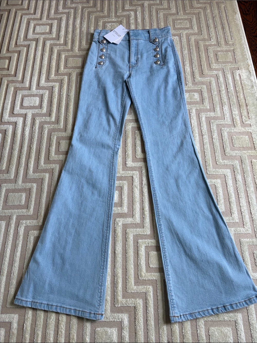 Derek lamb 10 Crosby jeans with silver buttons in Bowery